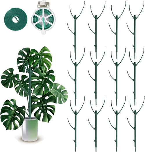 12 Pack Stackable Monstera Plant Support Stakes, 90inch Climbing Plant Sticks by YOYOKIT