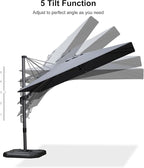 PURPLE LEAF 6.5' X 10' Right-left Tilt Patio Umbrella - Image 8