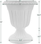 Arcadia Garden Products PL10GY Indoor/Outdoor Classic Traditional Plastic Urn - Image 6