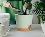 Self Watering Green Plastic Plant Pot Flower Planters - Image 6