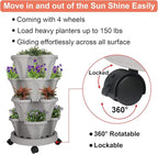 Vertical Planter 4 Tier Stackable Planters Garden Planters Strawberry Herb - Image 6
