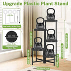 iDavosic.ly 5 Tier Folding Plant Stand Indoor Outdoor - Image 2