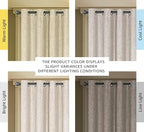 H.VERSAILTEX Linen Blackout Curtain Durable Thick Textured Linen Look 100% - Image 3