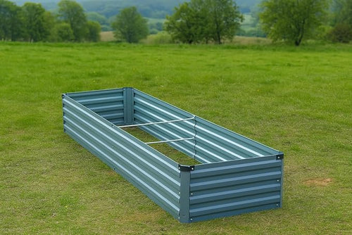 2 Pack 8x2x1FT Galvanized Raised Garden Bed Kit, Outdoor Metal Planter Box - Image 2