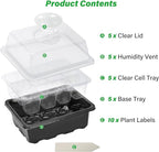 Bonviee 5-Pack Seed Starter Tray Seedling Kits, Plant Starter Kit - Image 2