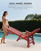 Carauci Lounge Chair Outdoor, HDPE Chaise Lounge - Image 6