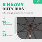JEAREY 9FT Outdoor Patio Umbrella - Image 7