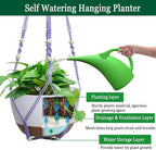 2 Pack Hanging Planters Set, 10 Inch Indoor Outdoor Hanging Plant Pot Basket - Image 4