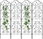 hogardeck 4 Packs 72 * 18 inch Metal Garden Trellis by HOGARDECK