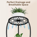 Plant Stand Indoor Outdoor, 2 Tier Metal Tall Plant Stand, Flower Pot Stand - Image 7