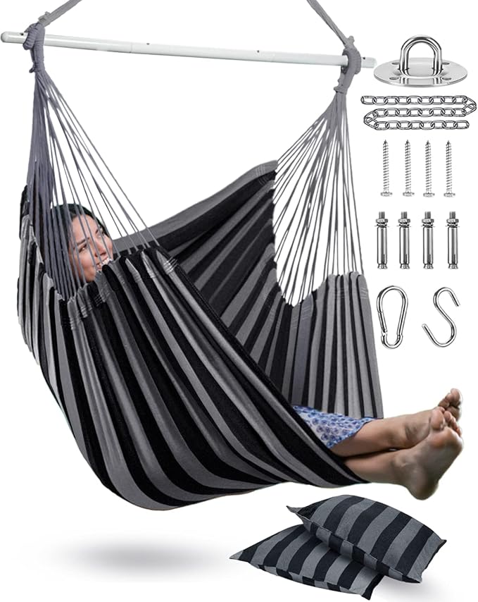 XXL Hammock Chair Hanging Rope Swing by Lulladle