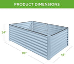 Best Choice Products 8x4x2ft Outdoor Metal Raised Garden Bed, Deep Root Planter - Image 3