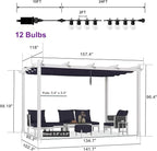 PURPLE LEAF 10' x 13' Patio Aluminum Pergola Outdoor White Heavy-Duty - Image 8
