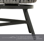 Grand patio Dining Chair Set of 3, Swivel Rope Armchairs - Image 9