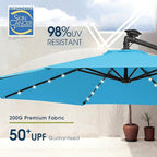 wikiwiki 10ft Solar LED Patio Umbrella - Image 4