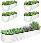A ANLEOLIFE Set of 5, 18 Inch Tall Raised Garden Beds Kit, Large Oval & Small by AAnleolife