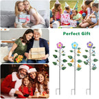 Set of 3 Solar Garden Lights, Waterproof Metal Spring Yard Art Decor, Solar - Image 7