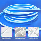 100ft LED neon Lights with Remote APP Control IP65 Waterproof Flexible Neon LED - Image 6