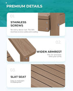 SERWALL 7-Piece Patio Outdoor Table & Chairs, HDPE Dining Set - Image 4