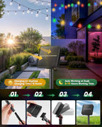 Brightown Solar String Lights Outdoor 60 Led 35.6 Feet Crystal Globe Lights - Image 6