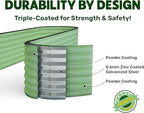 9-in-1 Galvanized Steel Raised Garden Bed // 8×2×1.5 ft Modular Planter - Image 5