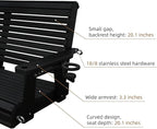 HDPE Porch Swing with 18/8 Stainless Steel Bolts, Ergonomic Design, Ultra - Image 4