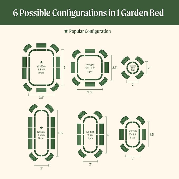 32" Extra Tall Raised Garden Bed Kits, 3.5 x 5 x 2.7ft Raised Planter Box - Image 3