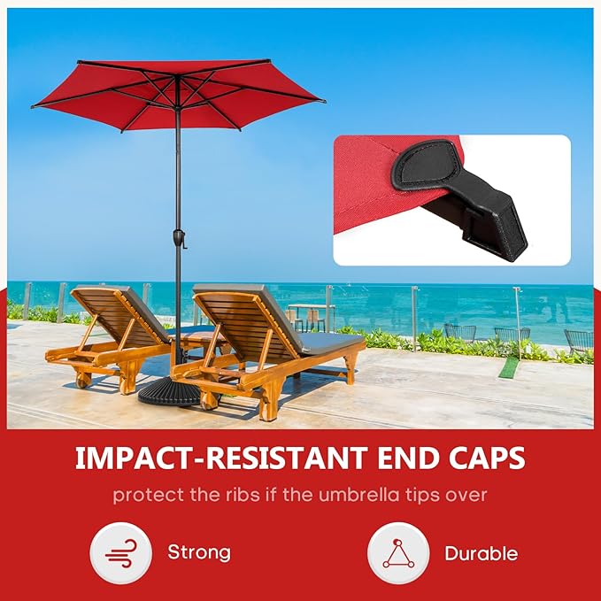 Abba Patio 7.5FT Lyon Outdoor Patio Umbrella Outdoor Table Umbrella - Image 4