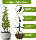 2 Pack Garden Trellis for Climbing Plants Outdoors, 70inch Tower Obelisk - Image 3