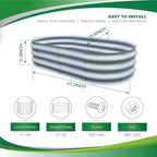 Gardmax Galvanized Raised Garden Bed, Lightweight Planter Boxes Outdoor - Image 4