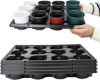 12 Cell Round Nursery Trays Thickened Durable Seedling Pots Shuttle Carrying by RooTrimmer