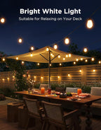 Govee S14 Bulb Outdoor String Lights 2, 48ft Smart RGBIC Warm White Patio Lights - Image 4