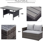 Wisteria Lane 7 Piece Patio Furniture Set, Wicker Patio Sectional - Image 3