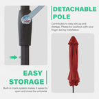JEAREY 7.5FT Patio Umbrella Outdoor Market Umbrella - Image 8