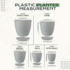 Utopia Home - Plant Pots Indoor - 7/6.6/6/5.3/4.8 Inches Home Decor Flower Pots - Image 3