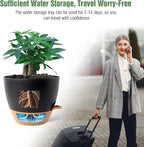 12inch 2Pack Large Self Watering Planters, Plastic Plant Pots - Image 5