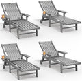 Patio Chaise Lounge Chair Set of 4, Oversized Lounge Chair Outdoor by THOEOE