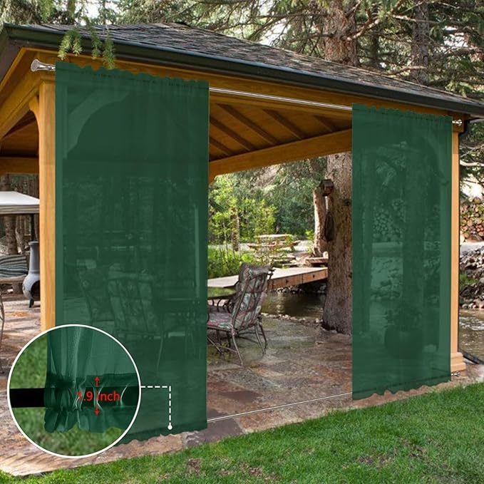 SpaceDresser Waterproof Outdoor Sheer Curtains - Image 8