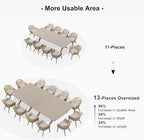 PURPLE LEAF 13 Pieces Oversized Patio Dining Set - Image 5