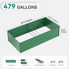 YITAHOME 8x4x2ft Large Raised Garden Bed Kit, Galvanized Metal Planter Box - Image 8