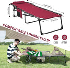 KingCamp 2 Pack Lounge Chair Outdoor, Folding Portable Tanning Chairs Comfy - Image 3
