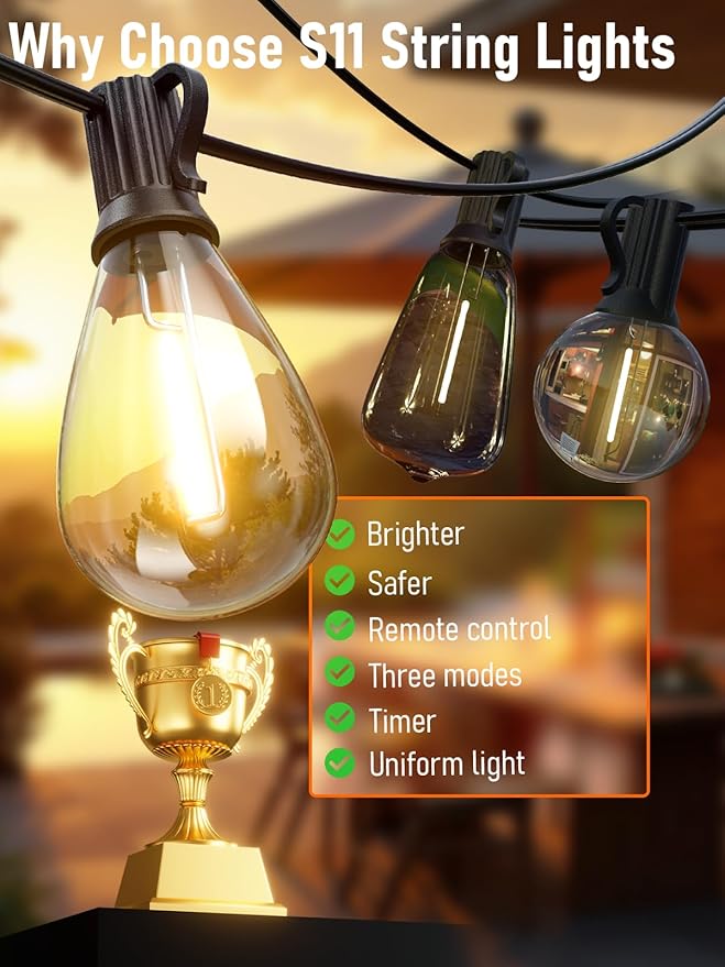 luckystyle 30FT LED Outdoor String Lights - Image 4