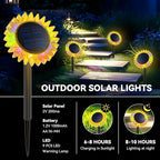 Outdoor Solar Lights, 4 Pack Upgraded Solar Sunflower Lights, Ground/Wall - Image 4