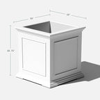 Veradek Brixton Series Cube Plastic Planter - Image 2