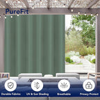 PureFit Outdoor Curtains for Patio Waterproof Weatherproof, UV Resistant - Image 3