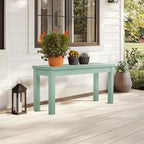 VINGLI Outdoor Wooden Bench, 40” Porch Bench Outdoor Backless Garden Bench - Image 2