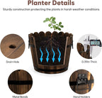 Wooden Barrel Planters Flower Pots - Image 4