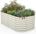 Kesfitt Raised Garden Bed Outdoor, Galvanized Steel Metal Raised Bed Planter by Kesfitt
