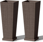 Greesum Set of 2 Tall Plastic Planters by BuynowfromGreesum