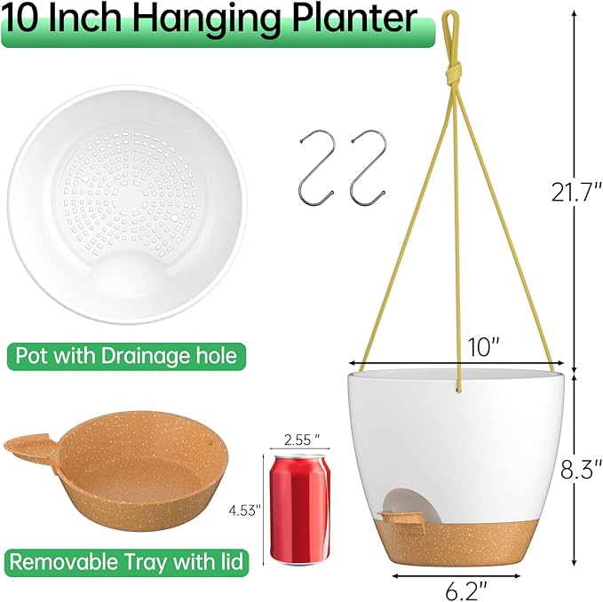 ZMTECH 10 Inch Hanging Planters - Image 2